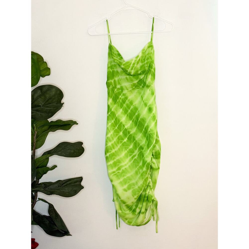 h:ours Green Sleeveless mini dress Size small